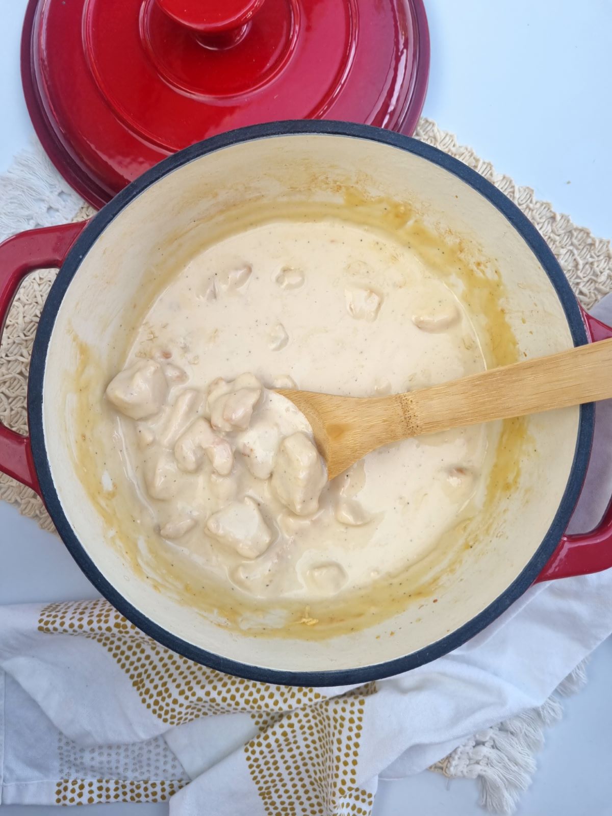 Poulet au maroilles en cocotte