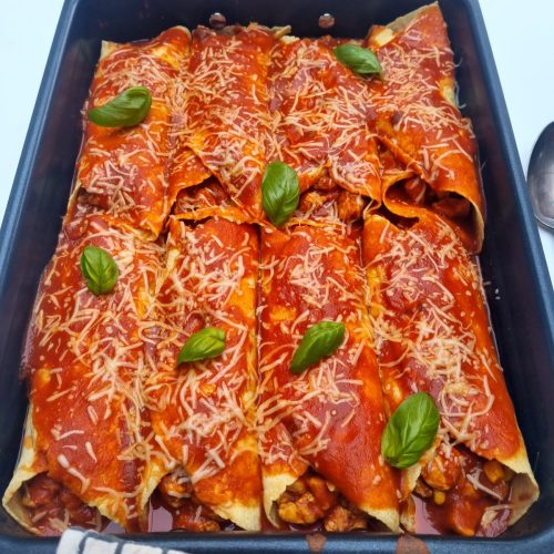 Enchiladas au poulet et maïs