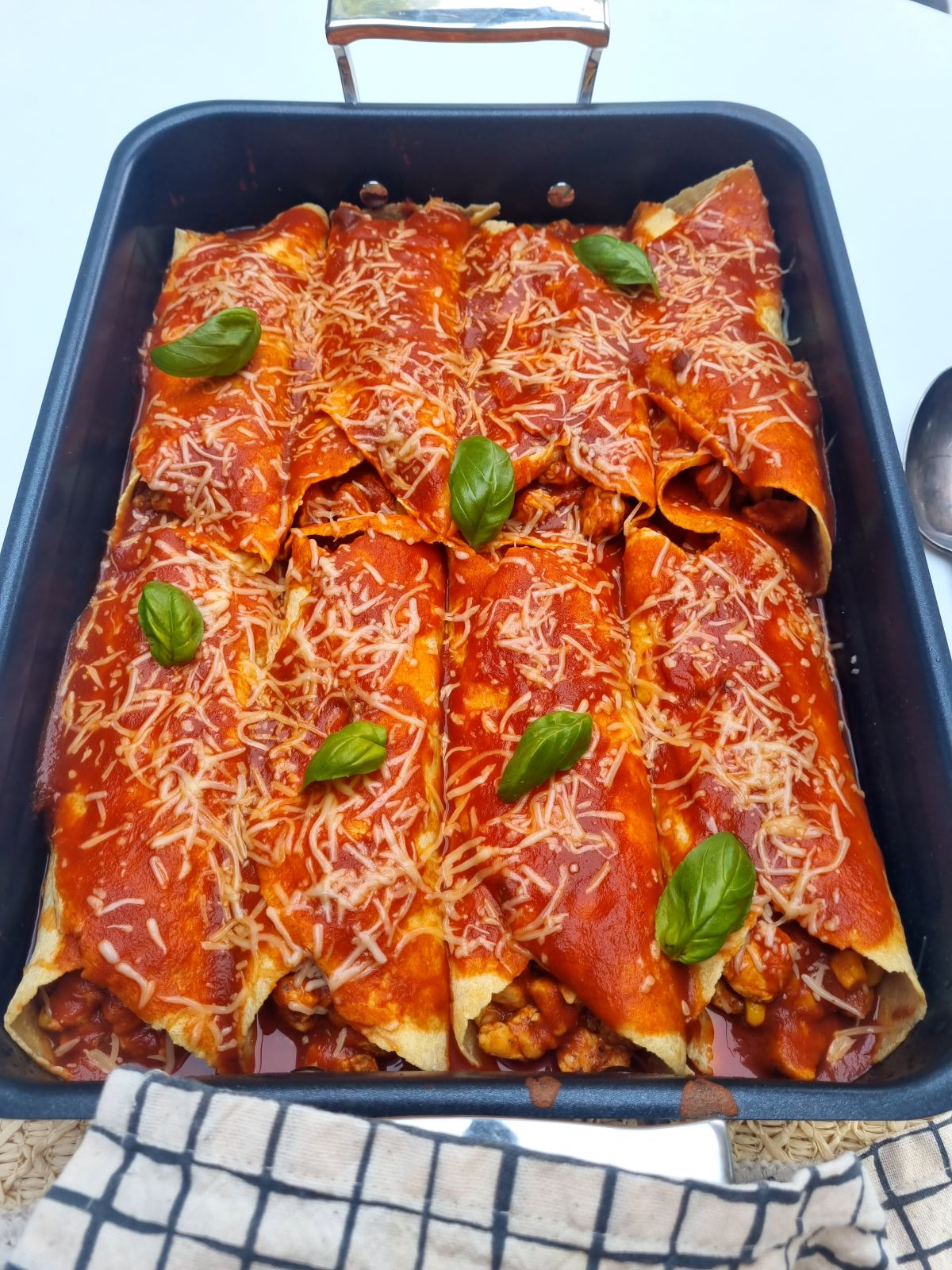 Enchiladas au poulet et maïs