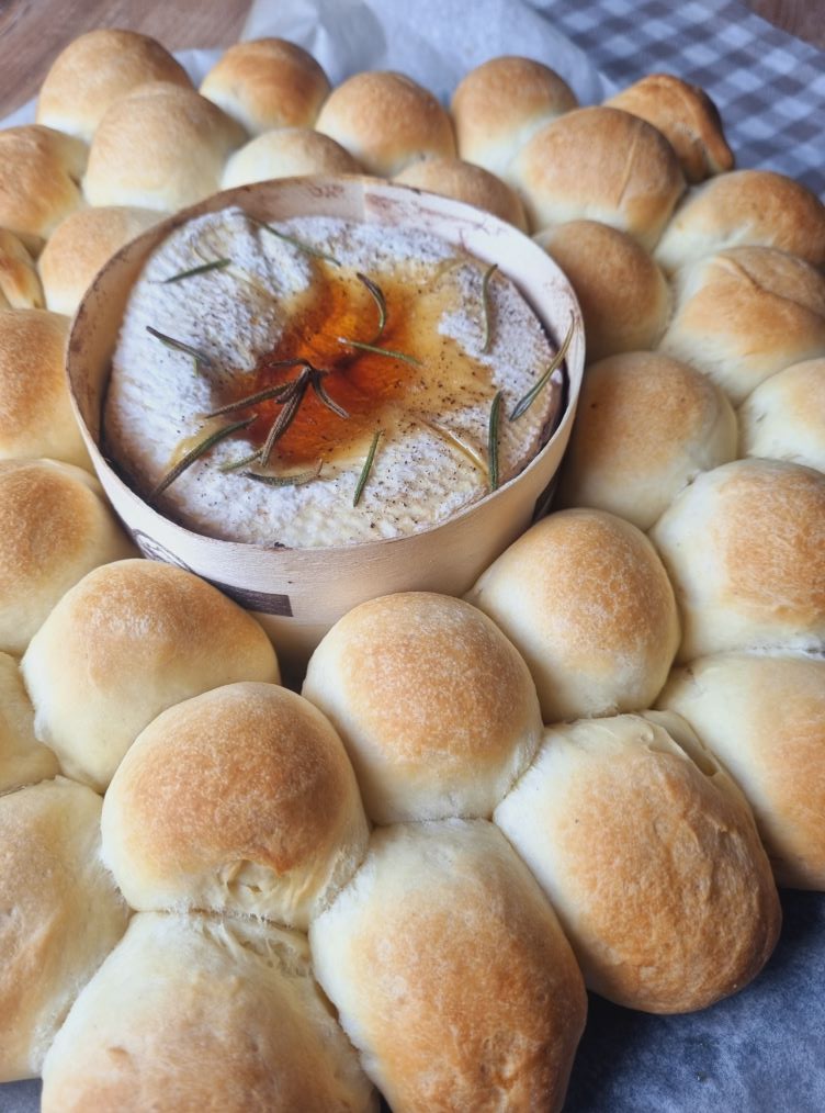 Brioche salée et fromage chaud