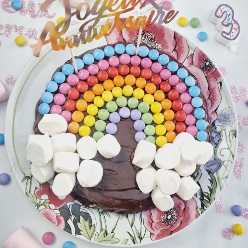 Gâteau d'anniversaire aux smarties