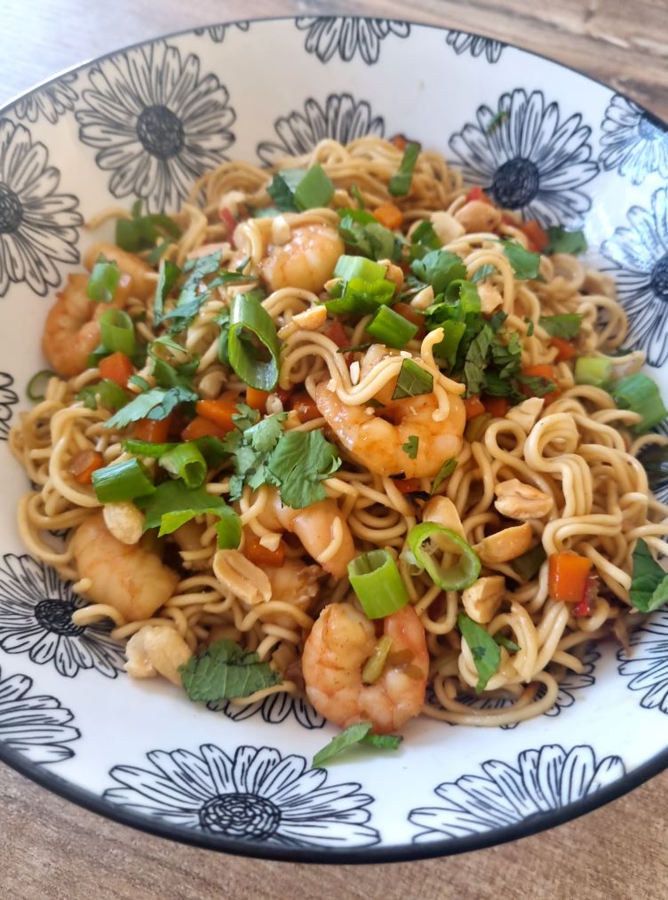 Nouilles aux crevettes façon pad thaï