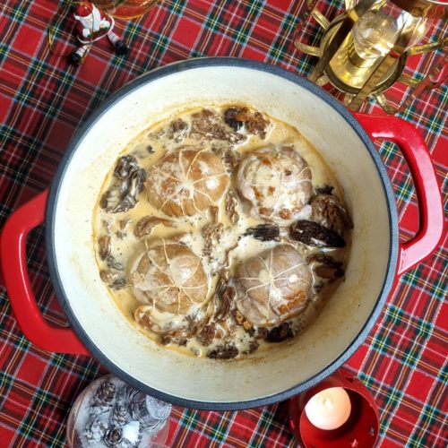 Paupiettes de veau aux morilles et vin jaune