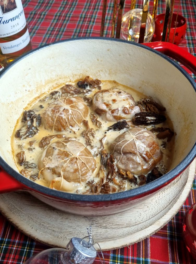 Paupiettes de veau aux morilles et vin jaune