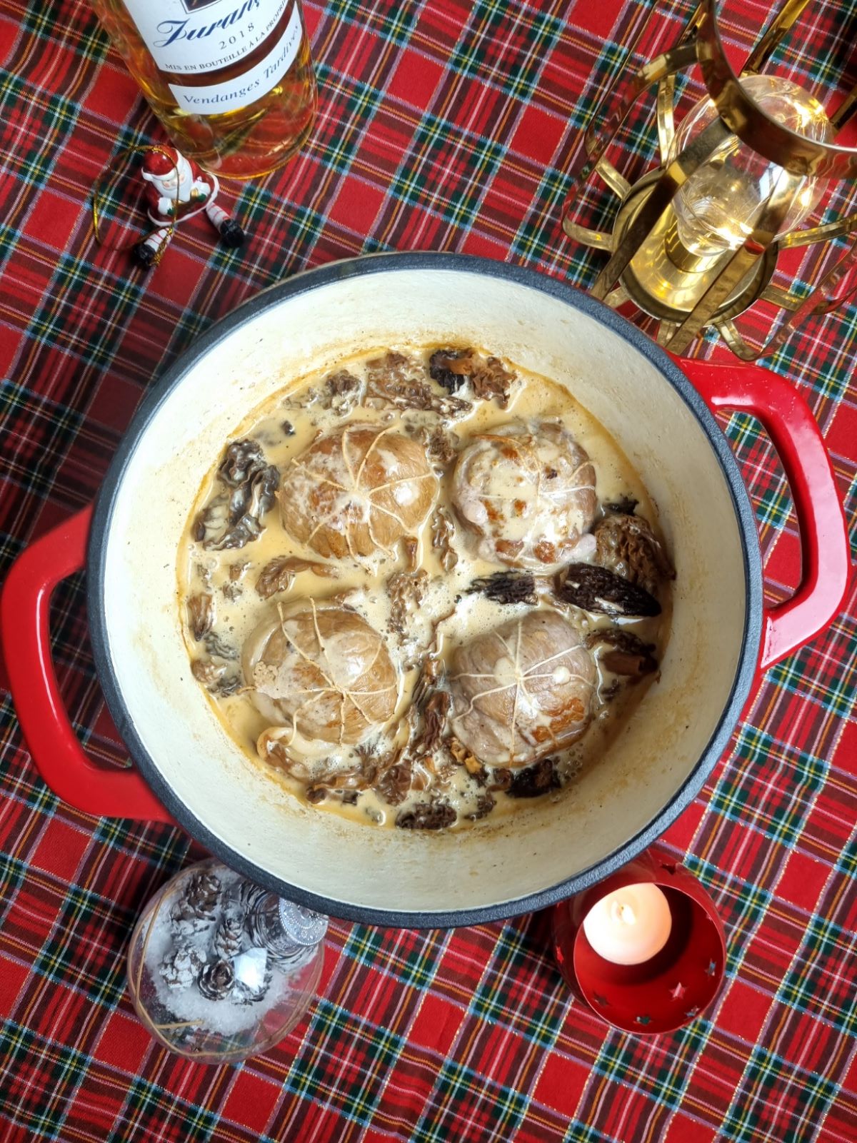 Paupiettes de veau aux morilles et vin jaune