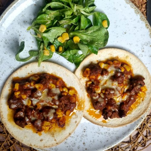 Tortillas boeuf cheddar