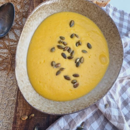 Velouté de panais, carotte, pomme de terre et coco