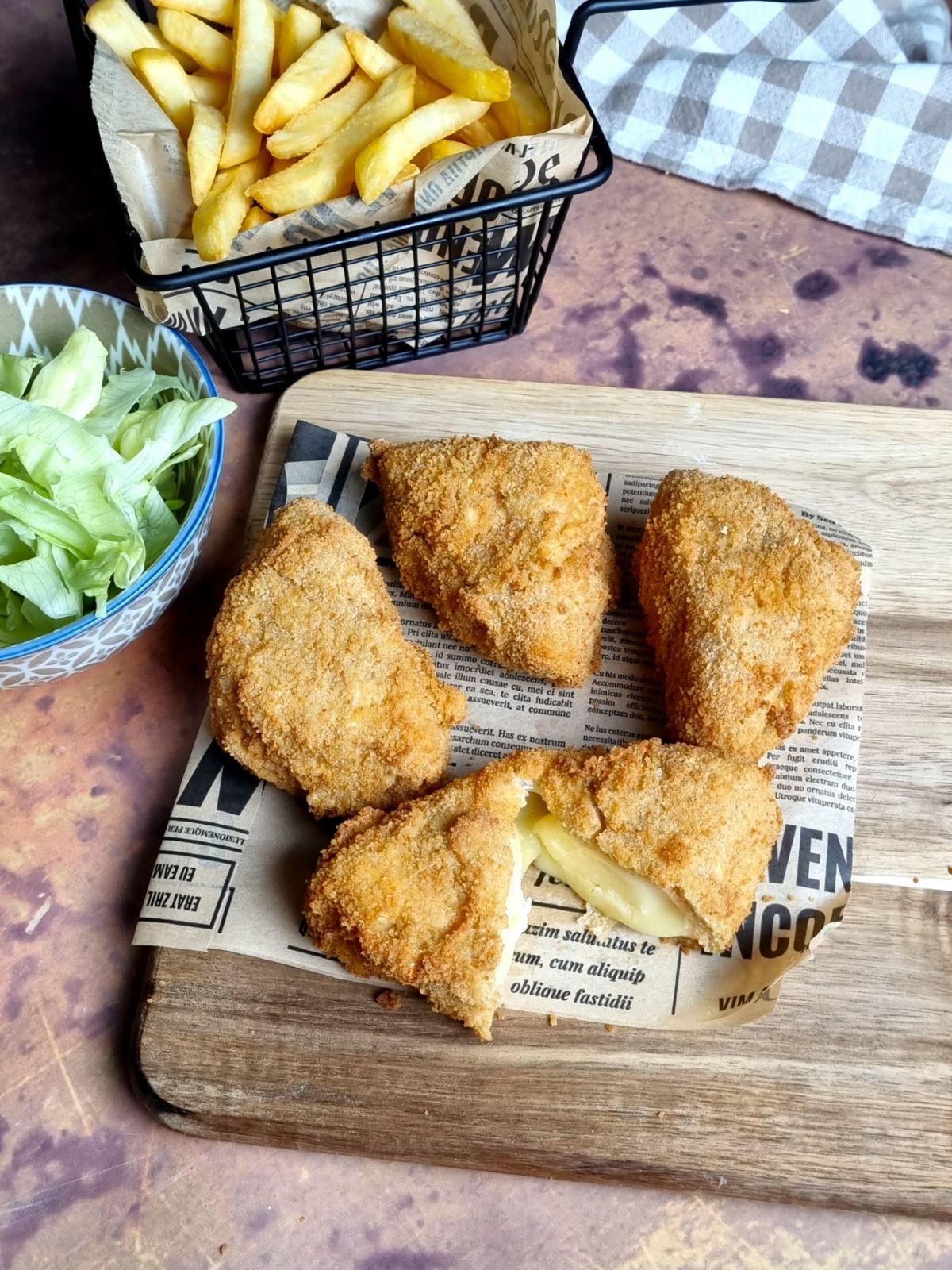 Croquettes au maroilles et frites