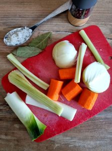 Légumes pour bouillon de boeuf