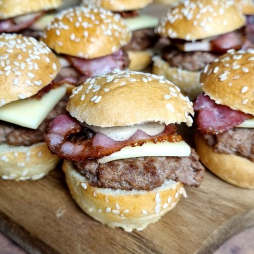 Mini hamburgers à la raclette