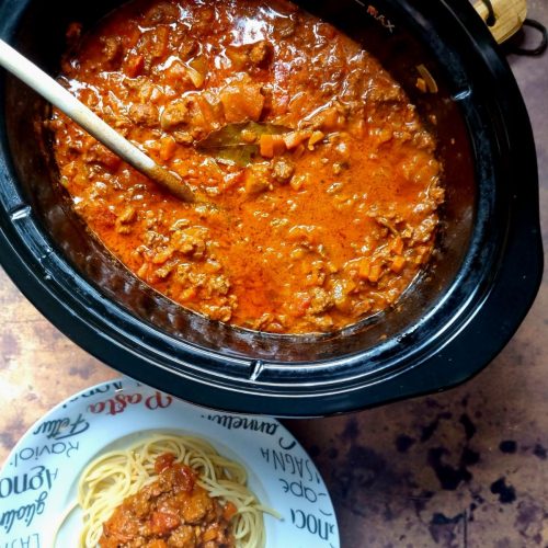 Spaghetti bolognaise avec la mijoteuse