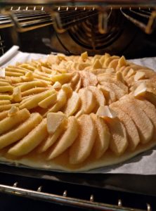 Cuisson de la tarte aux pommes