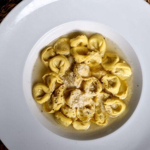 Tortellini au bouillon de beuf