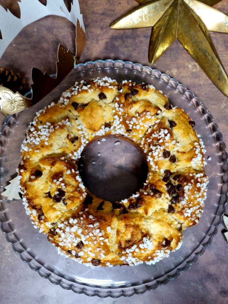 Couronne des rois briochée aux pépites de chocolat