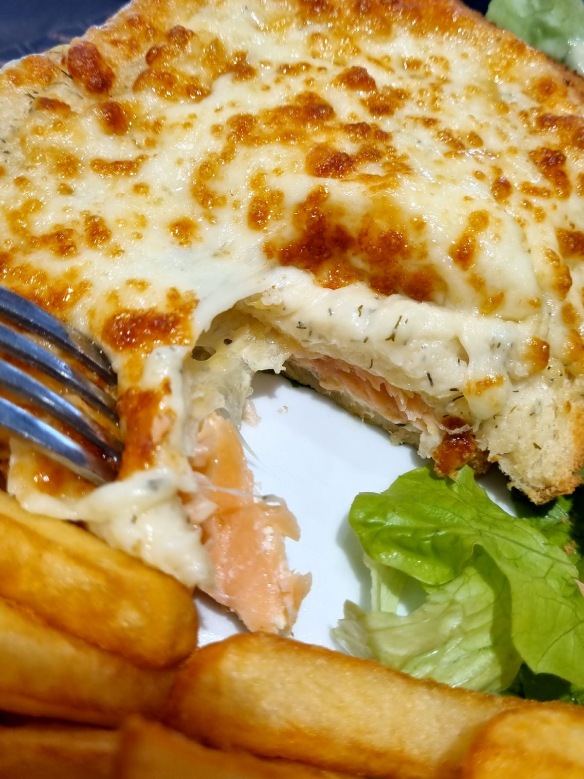 Croque-monsieur au saumon fumé