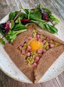 Galette bretonne aux poireaux et jambon