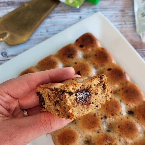 Gâteau healthy à la compote et chocolat noir