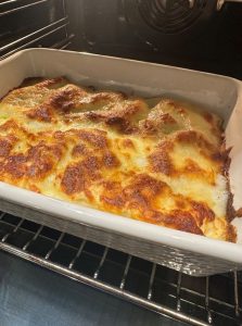 Lasagnes au poulet, pesto et ricotta