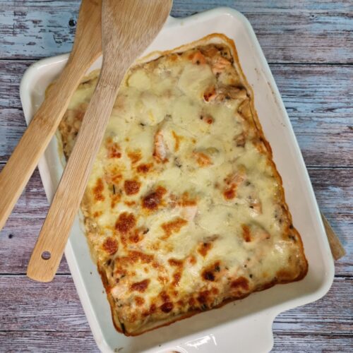 Lasagnes au saumon frais et mozzarella