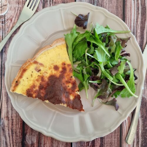 Quiche lorraine légère et salade