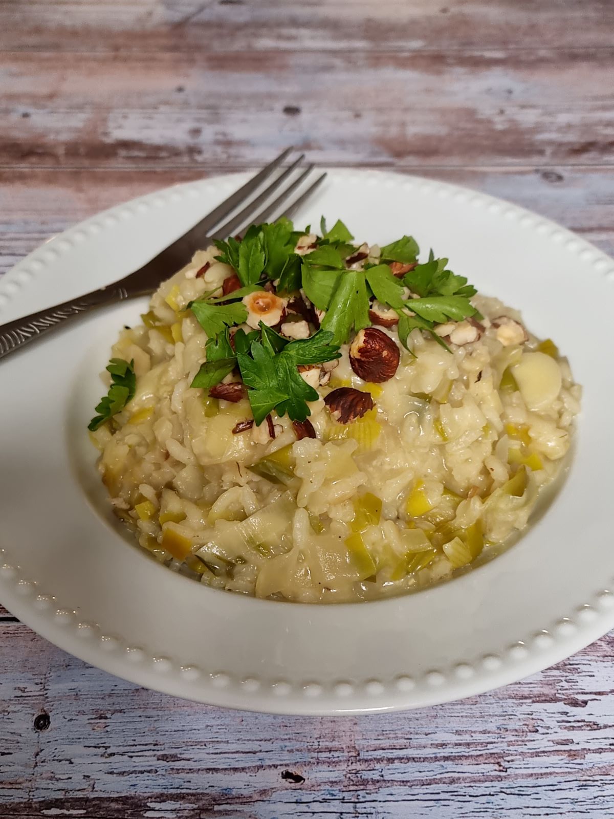 Risotto poireaux et raclette