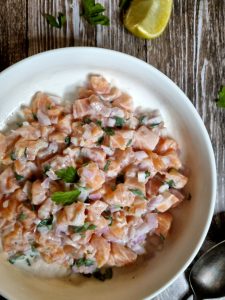 Tartare de saumon maison