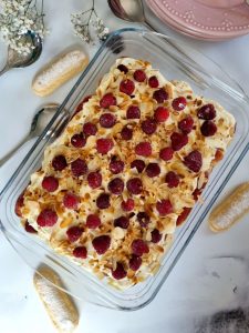 Tiramisu à la framboise surgelée
