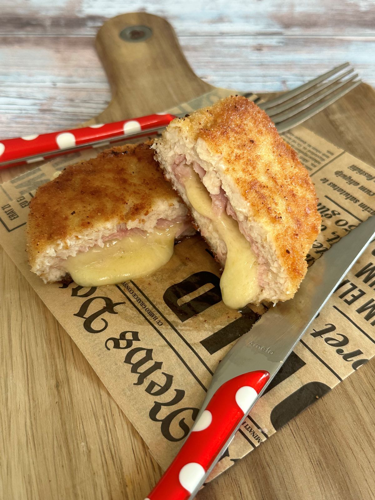 Cordon bleu de poulet au jambon et fromage