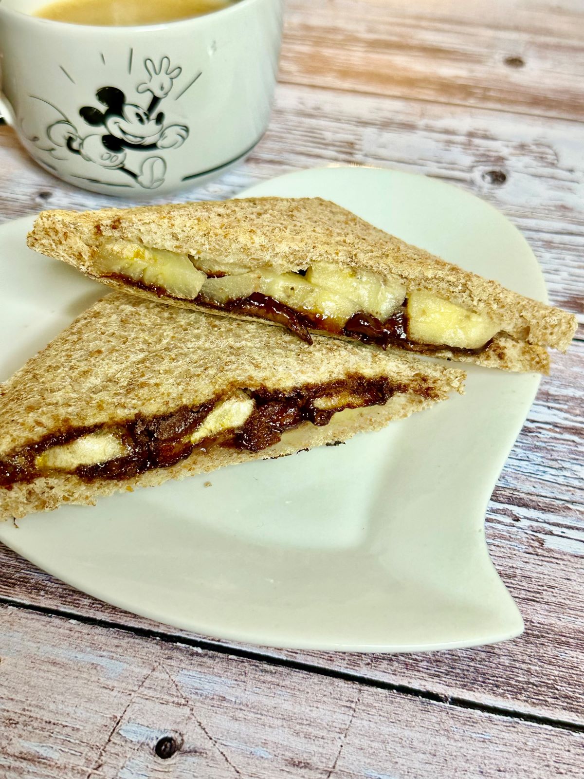 Croque monsieur banane nutella