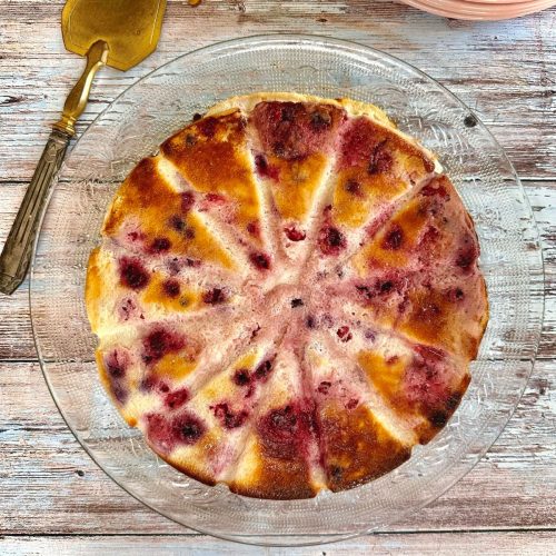 Gâteau léger au fromage blanc et fruits rouges