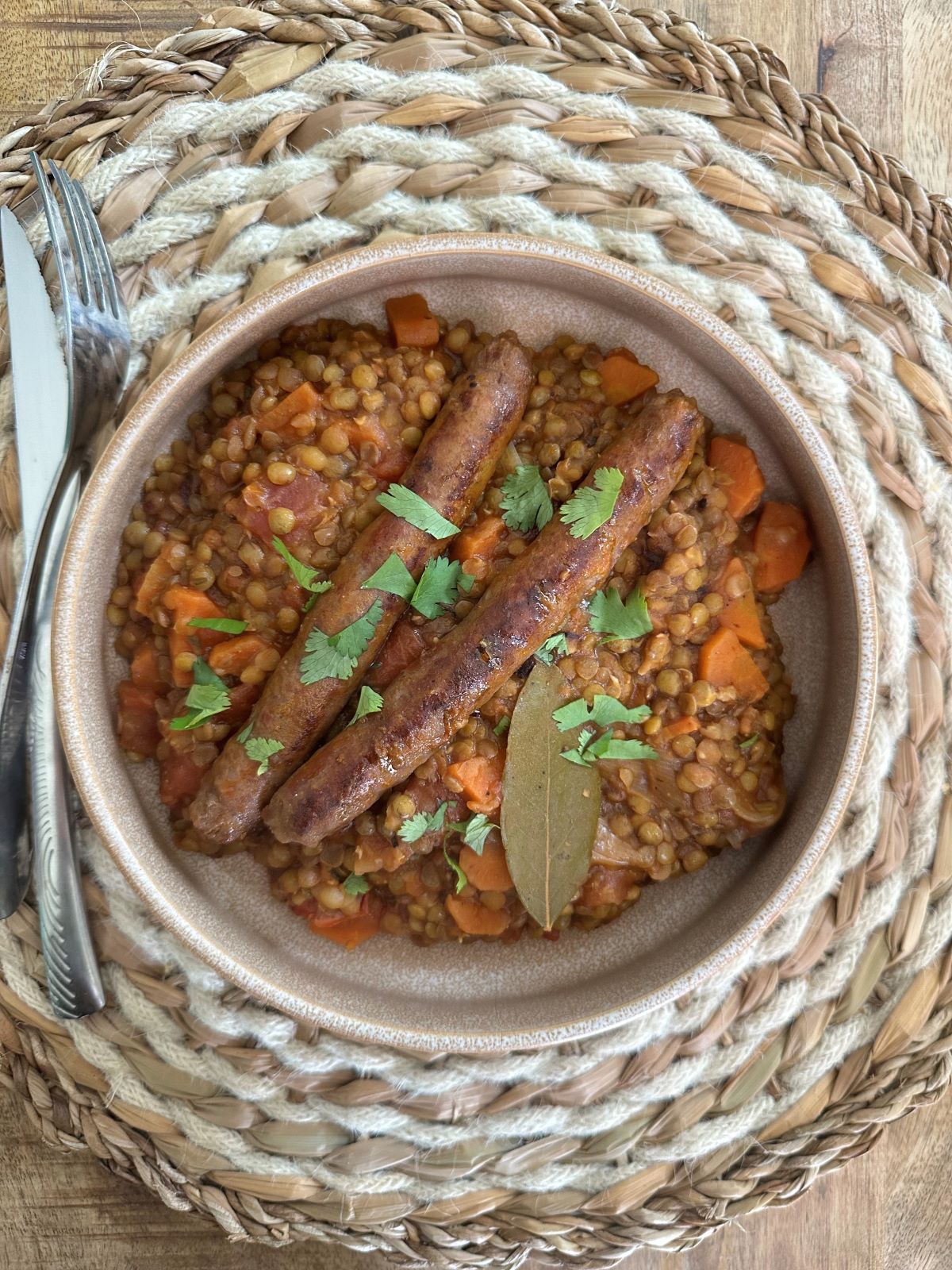 Lentilles au merguez avec Cookeo