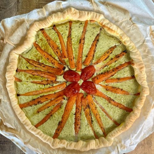 Quiche printanière aux carottes