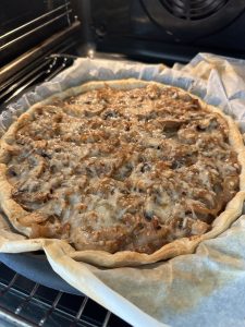 Cuire la tarte aux champignons