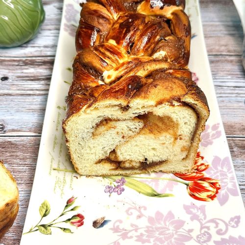 Brioche tressée au caramel au chocolat