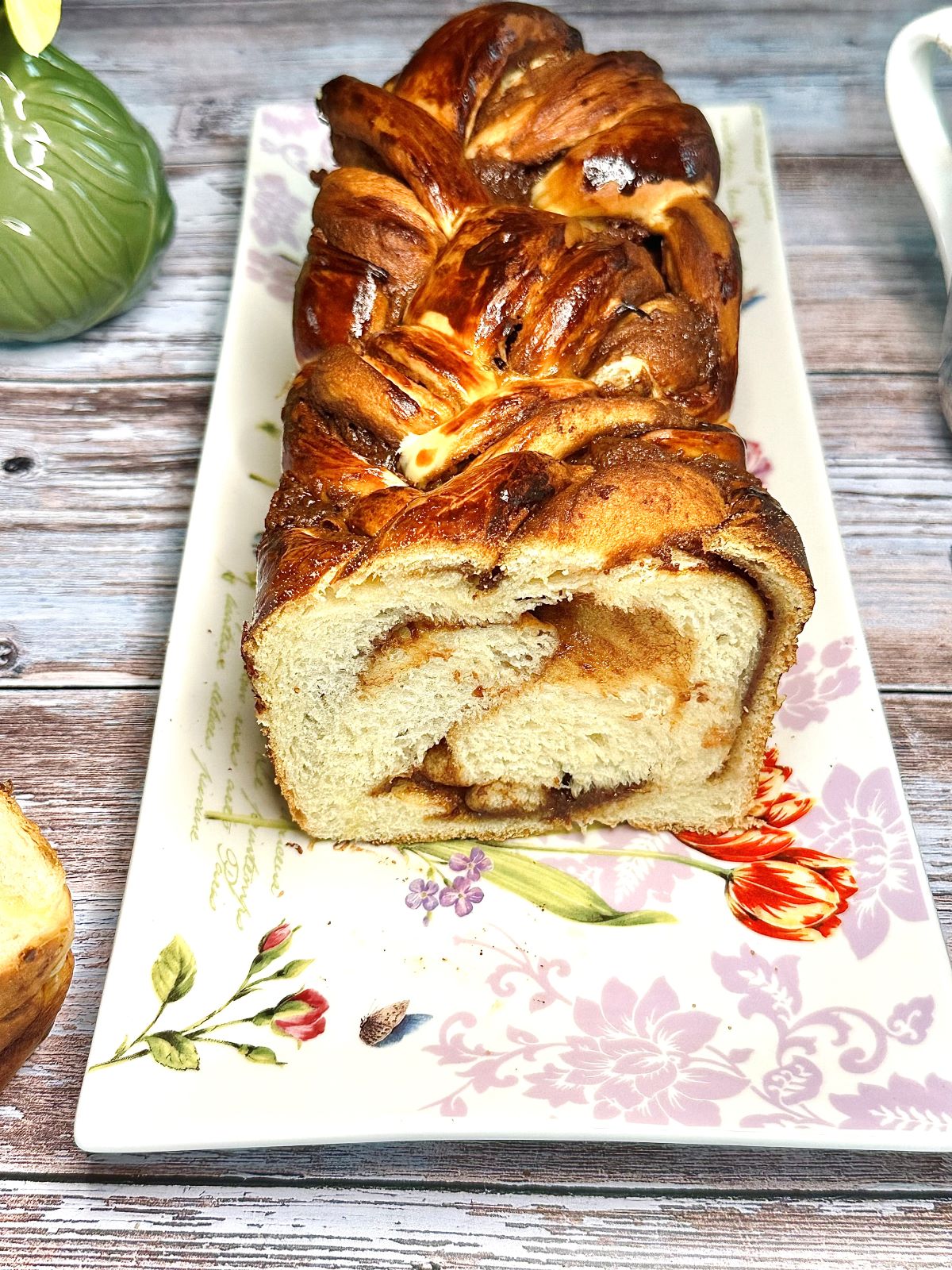 Brioche tressée au caramel au chocolat