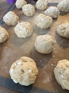 Boules de pâte à gaufres