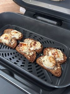 Cuisson toasts chèvre et mielen Air Fryer