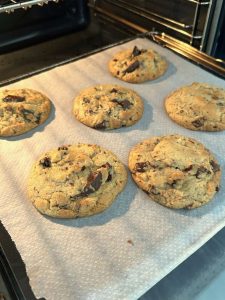 Cuisson des cookies américains