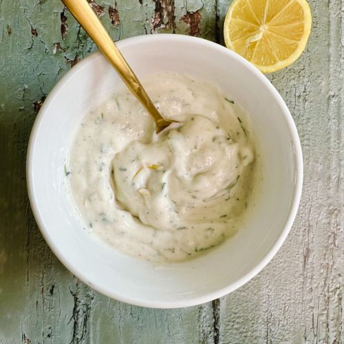 Sauce fraîche à la crème et ciboulette