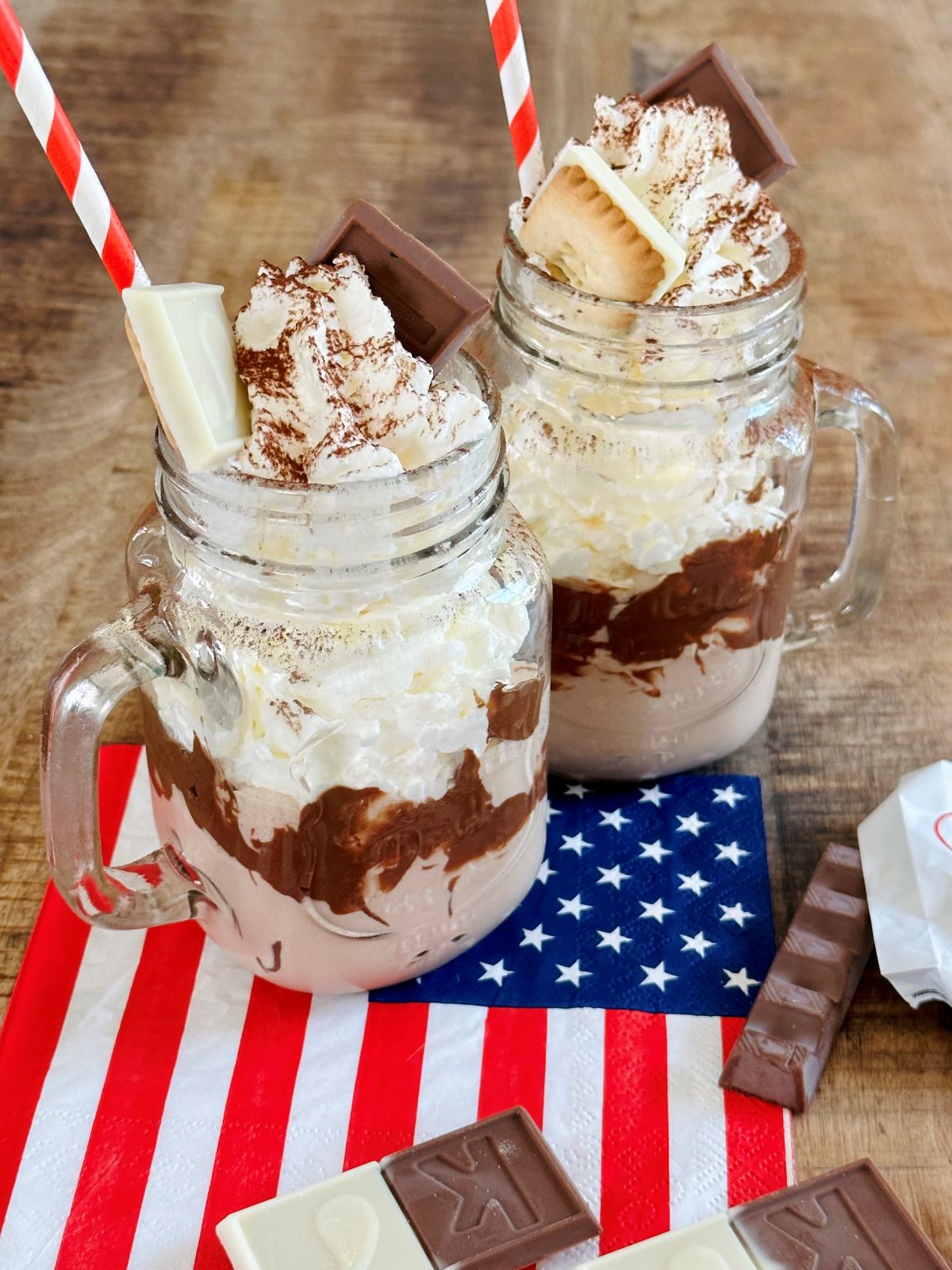 Milkshake Kinder avec Nutella et chantilly