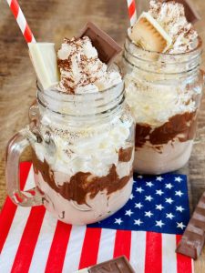 Milkshake kinder, chantilly avec Nutella