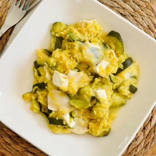 Riz aux courgettes et fromage de chèvre