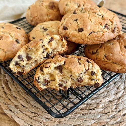 Cookies épais, moelleux dedans et croustillants dehors