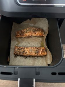Cuisson pavés de saumon ait fryer
