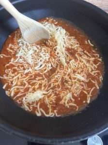 sauce tomate à la mozzarella
