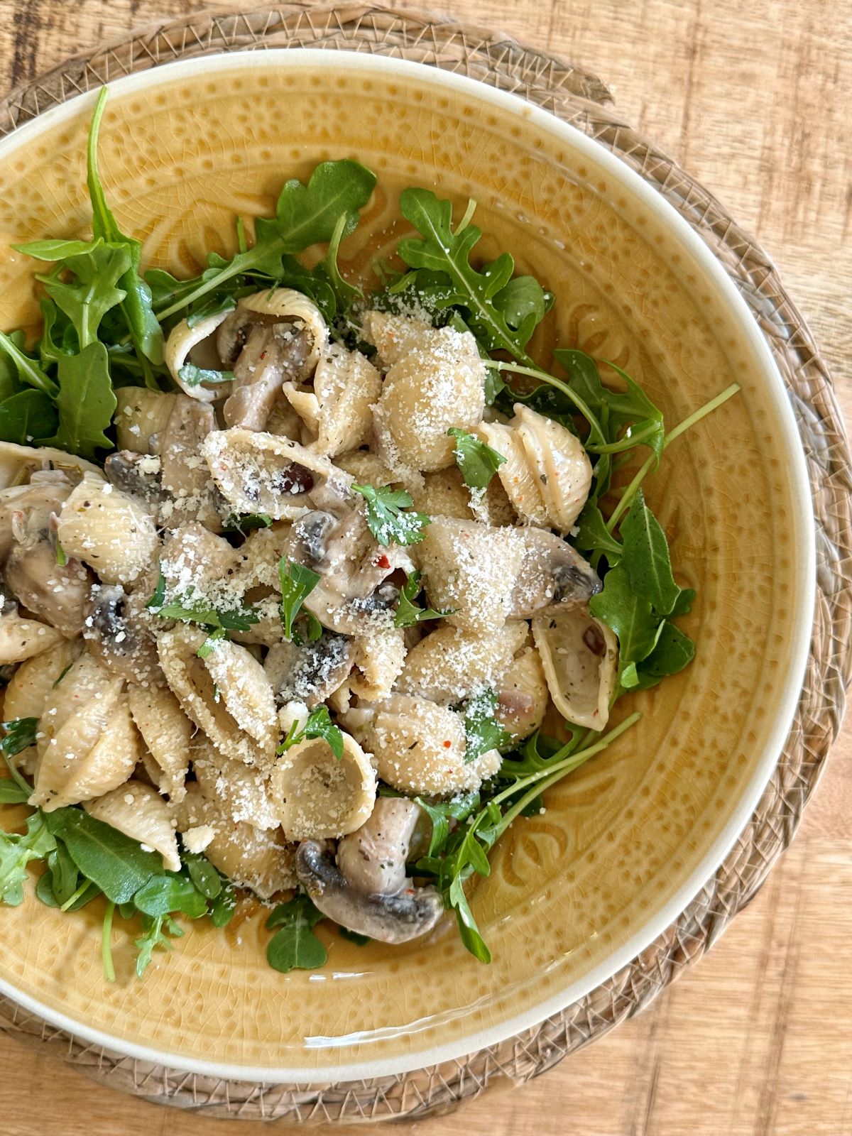 Pâtes crémeuses aux champignons