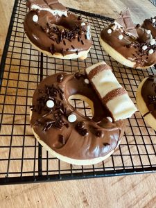 Donuts avec glaçage nutella