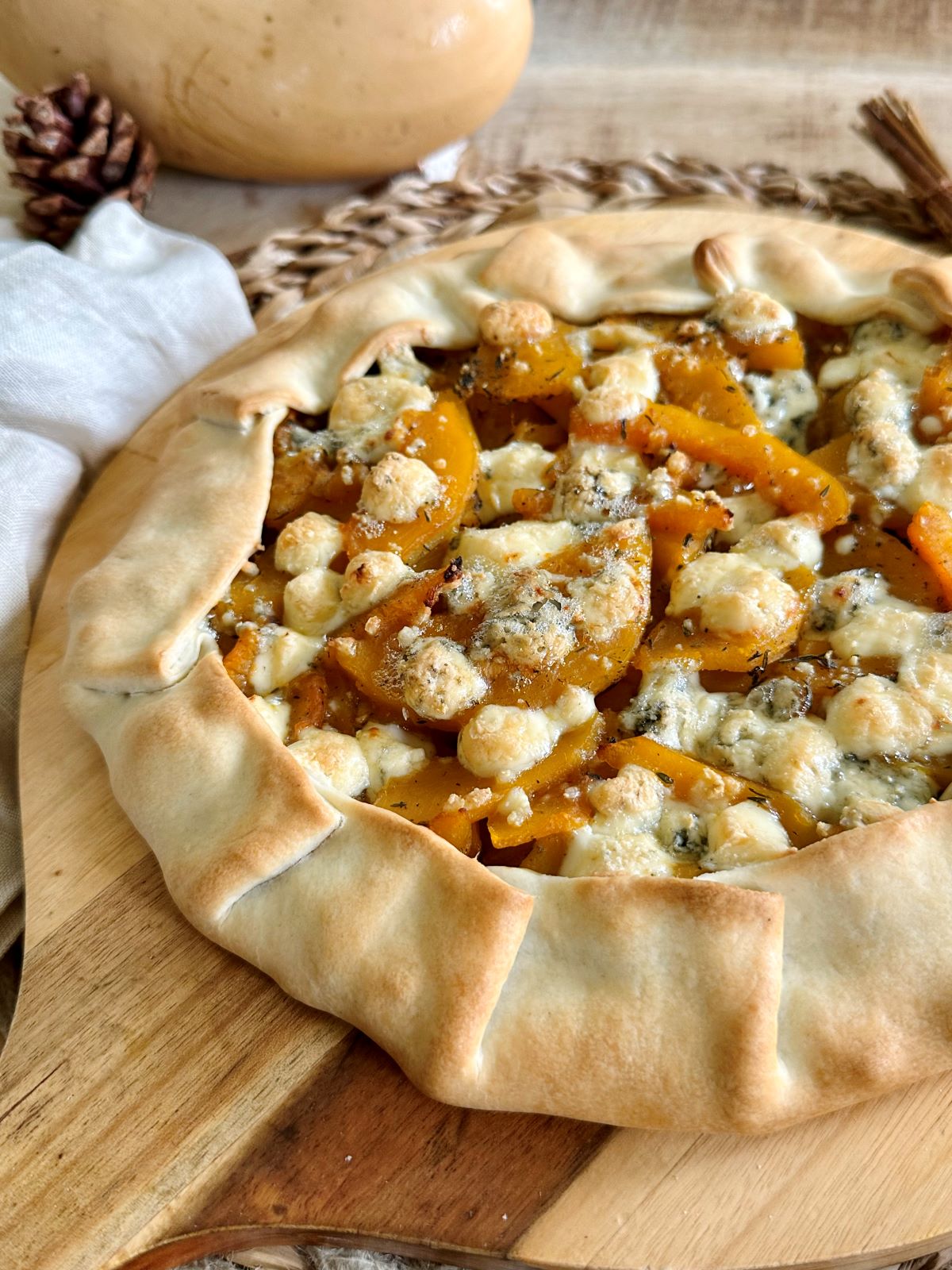 Tarte rustique butternut et bleu