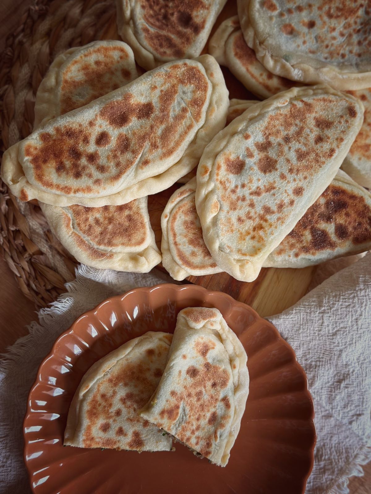 Gozlemes à la viande hachée, épinards, fromage