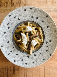 Pasta truffe champignons burrata